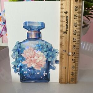 10/$10 Floral Blue Perfume Bottle sticker